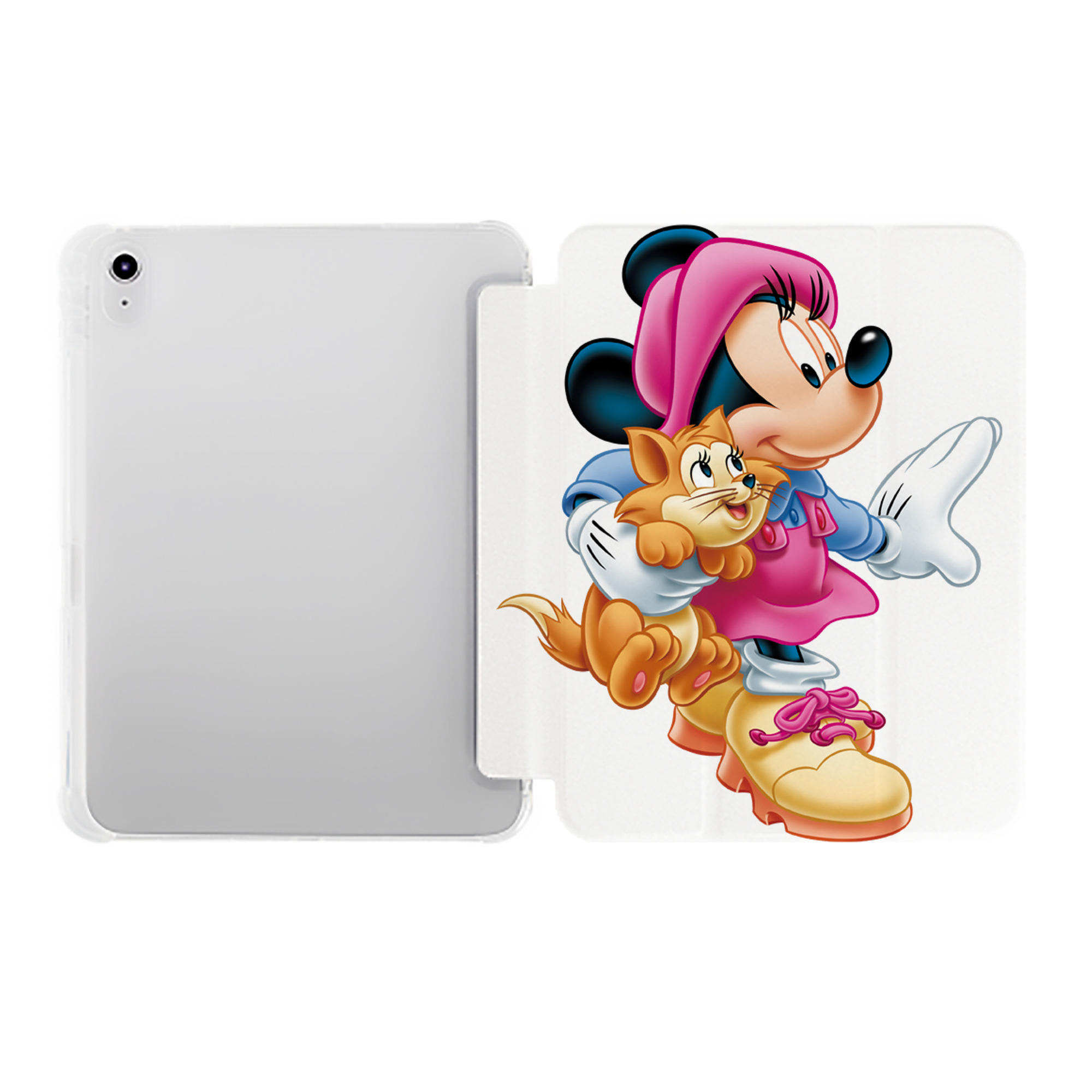 （画像用） ミッキーマウス Mickey Mouse IPad ケース ペン収納付き 三つ折りスタンド PUレザー×シリコン 対応機種9.5/10.5/10.9インチ